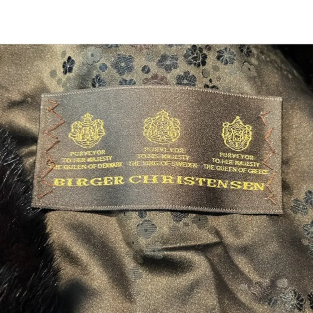 BIRGER CHRISTENSEN MINK MIDI SWING COAT M/L - Picture 16 of 16